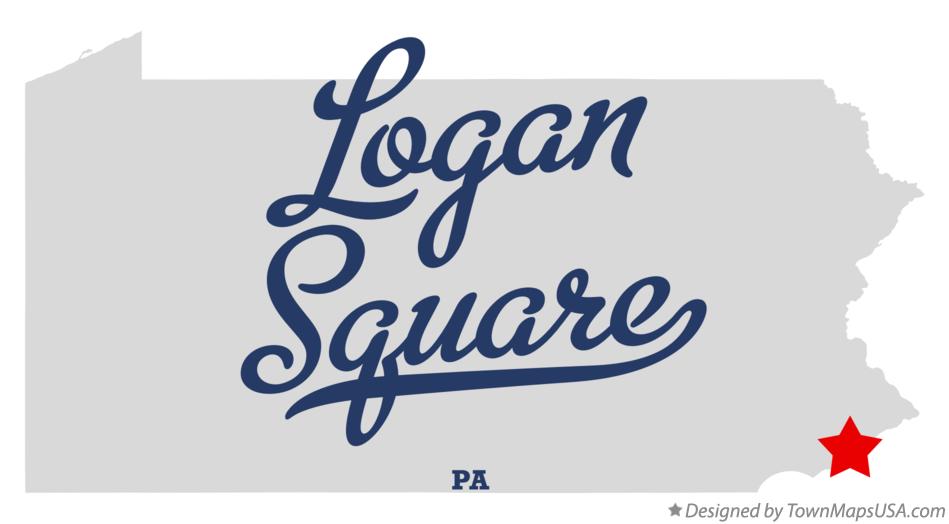 Map of Logan Square Pennsylvania PA