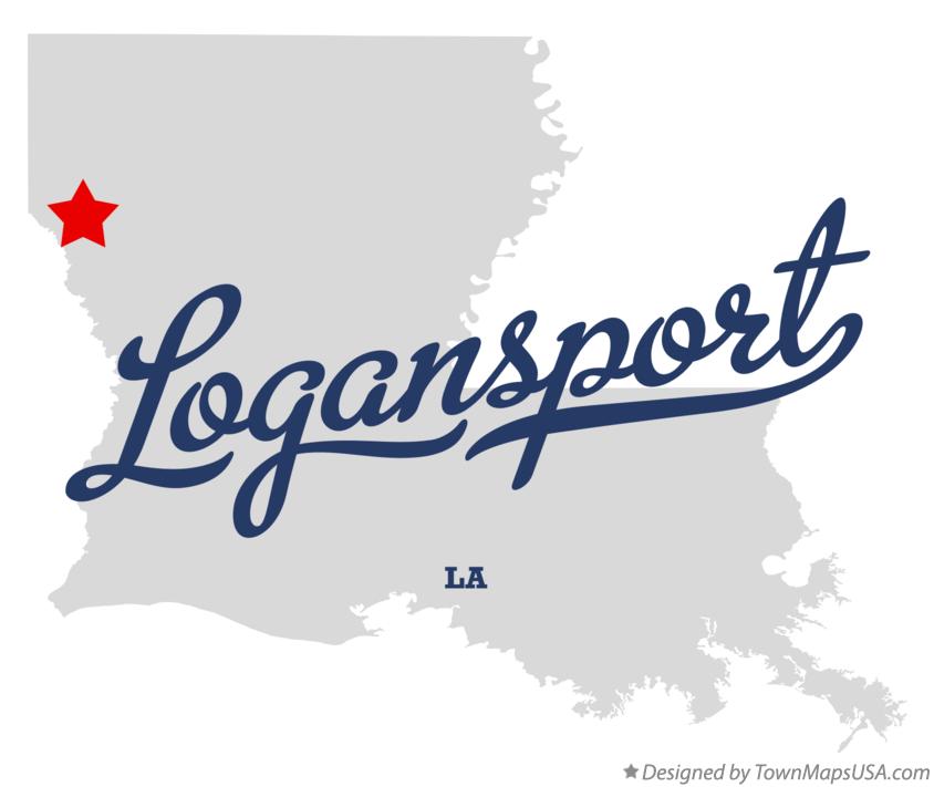 Map of Logansport Louisiana LA