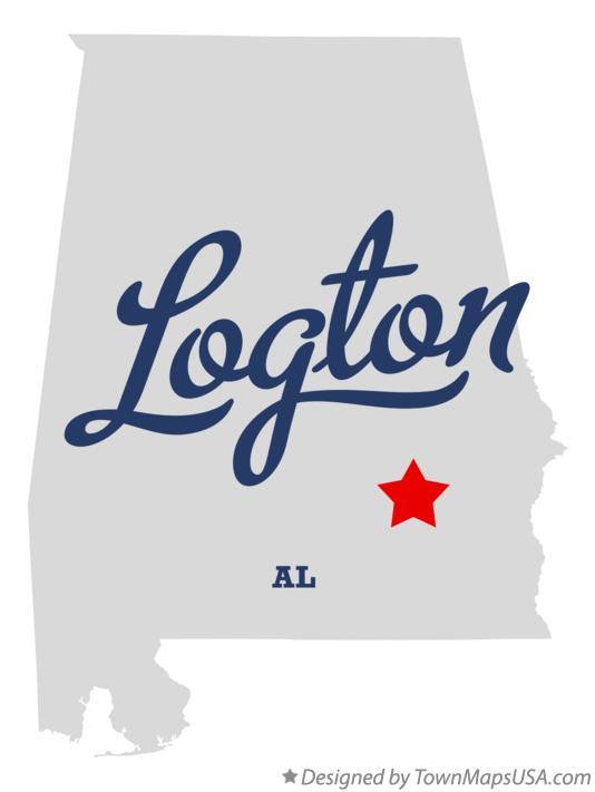 Map of Logton Alabama AL