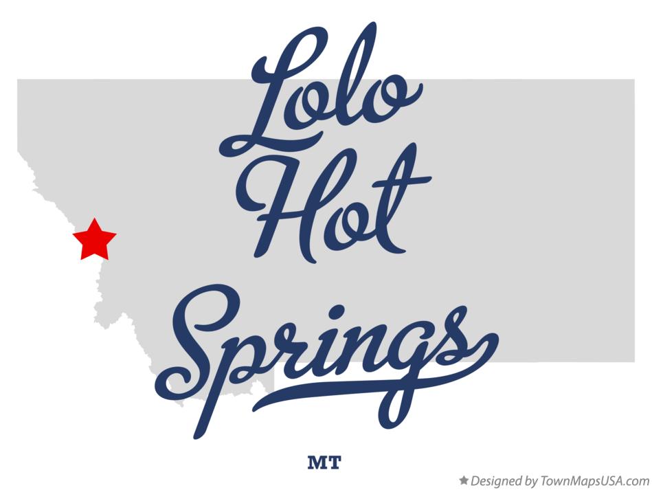 Map of Lolo Hot Springs Montana MT