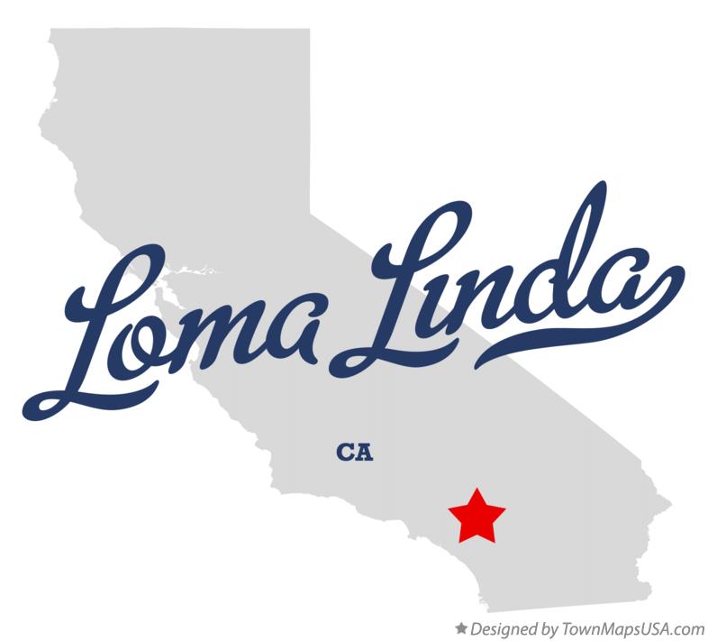 Map of Loma Linda California CA