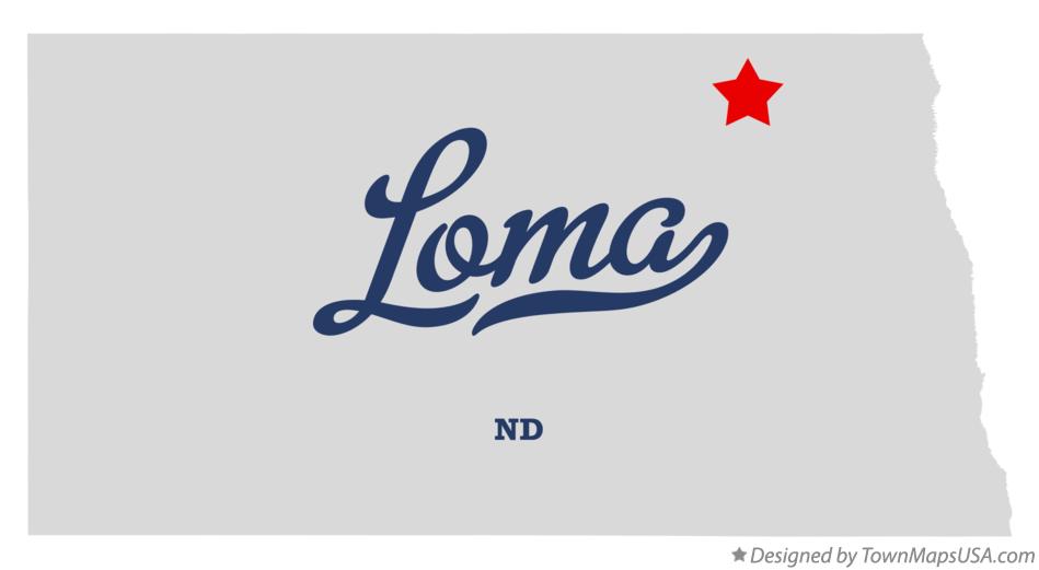 Map of Loma North Dakota ND