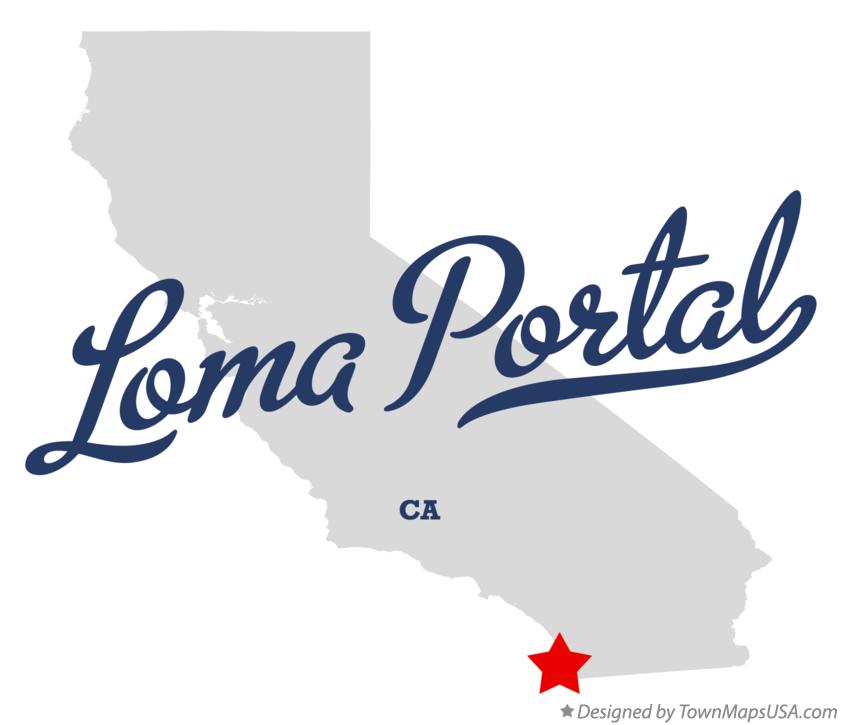 Map of Loma Portal California CA