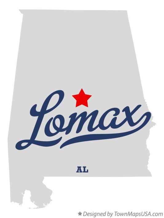 Map of Lomax Alabama AL
