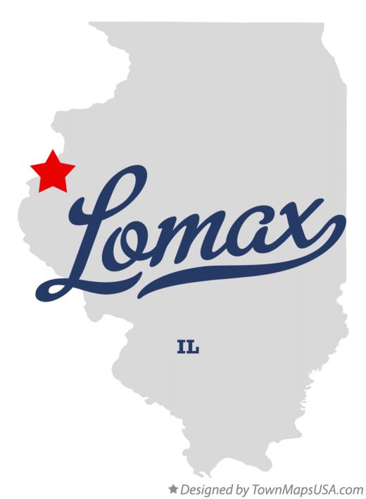 Map of Lomax Illinois IL
