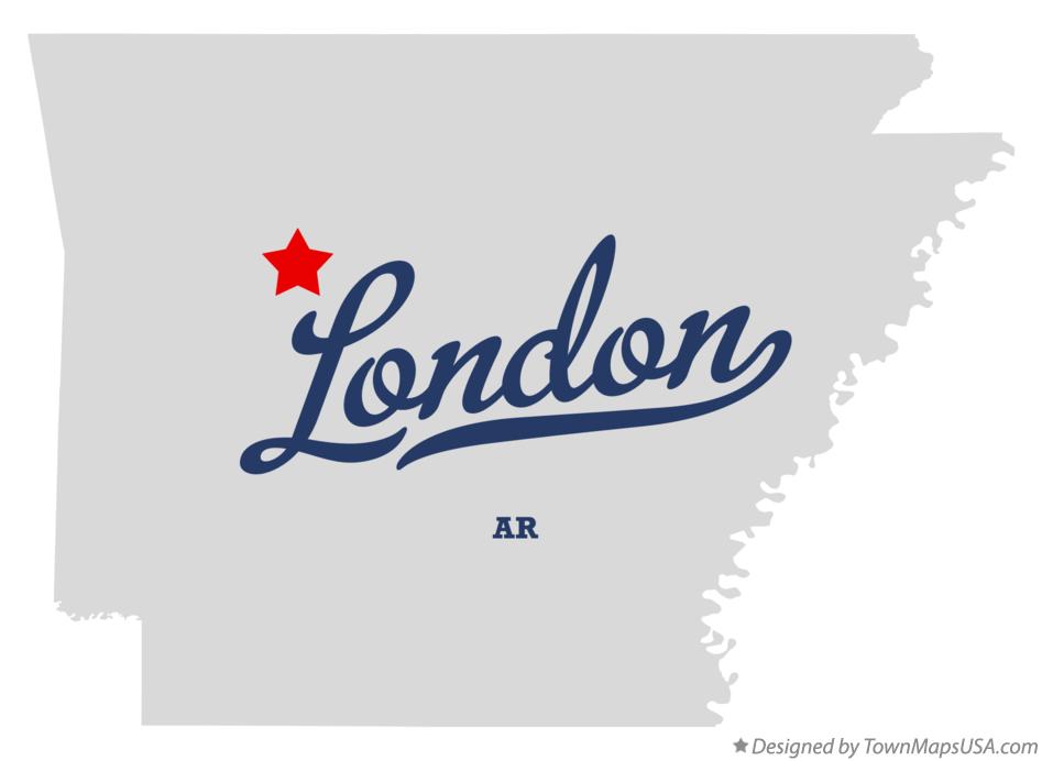 Map of London Arkansas AR