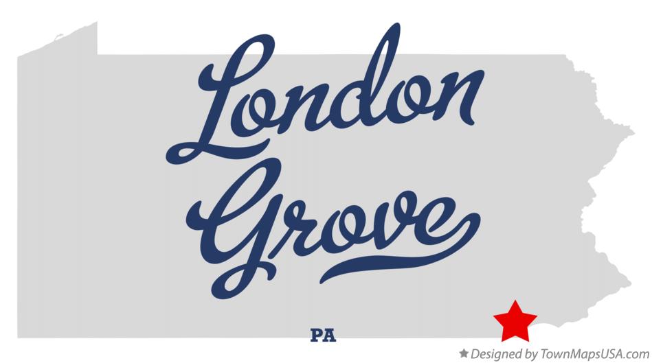 Map of London Grove Pennsylvania PA