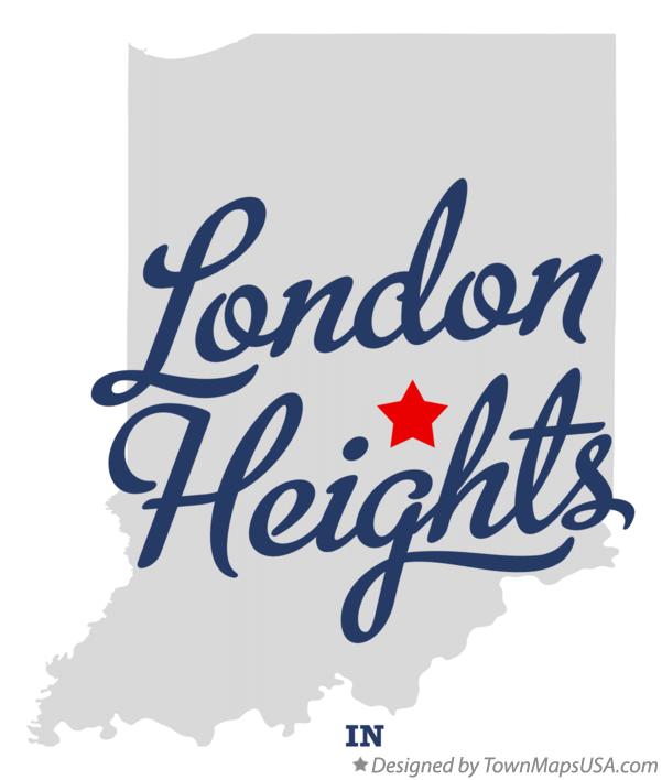 Map of London Heights Indiana IN