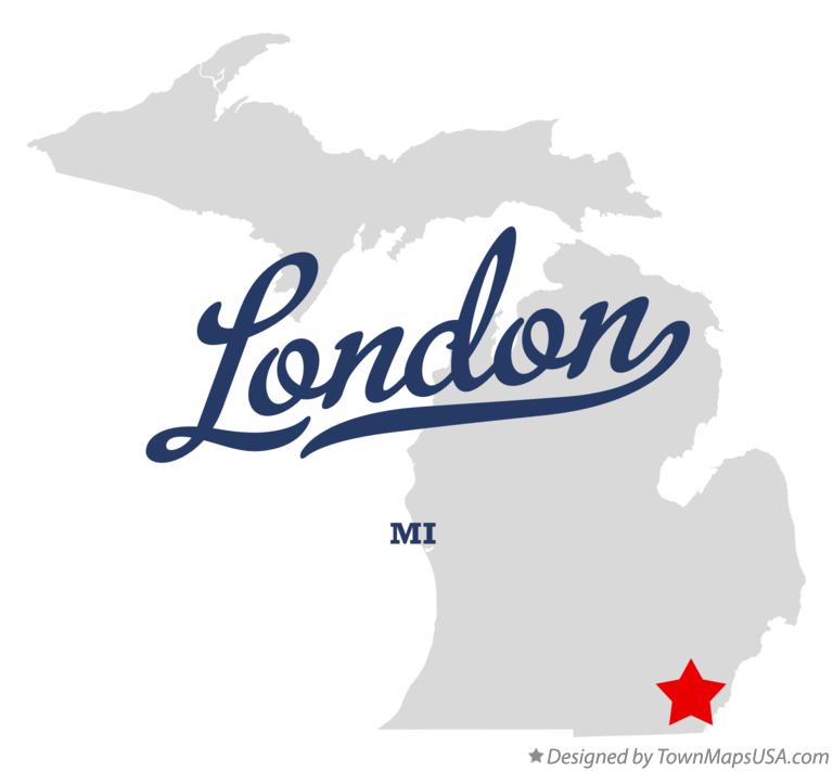 Map of London Michigan MI