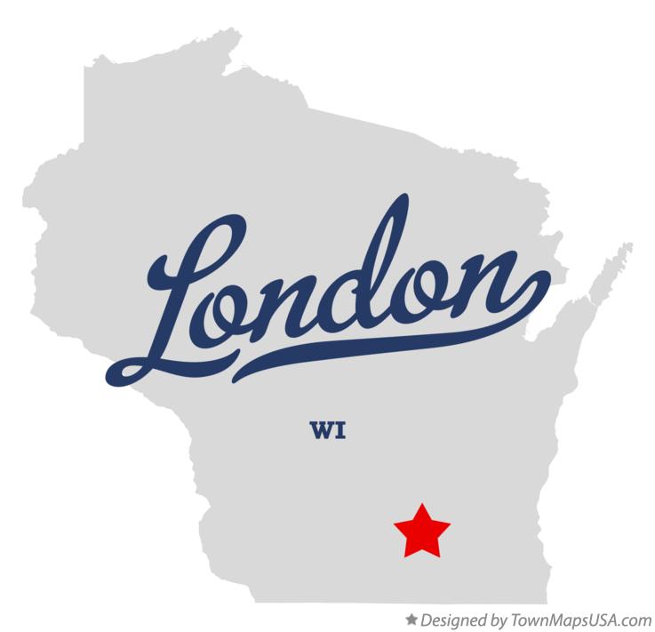 Map of London Wisconsin WI
