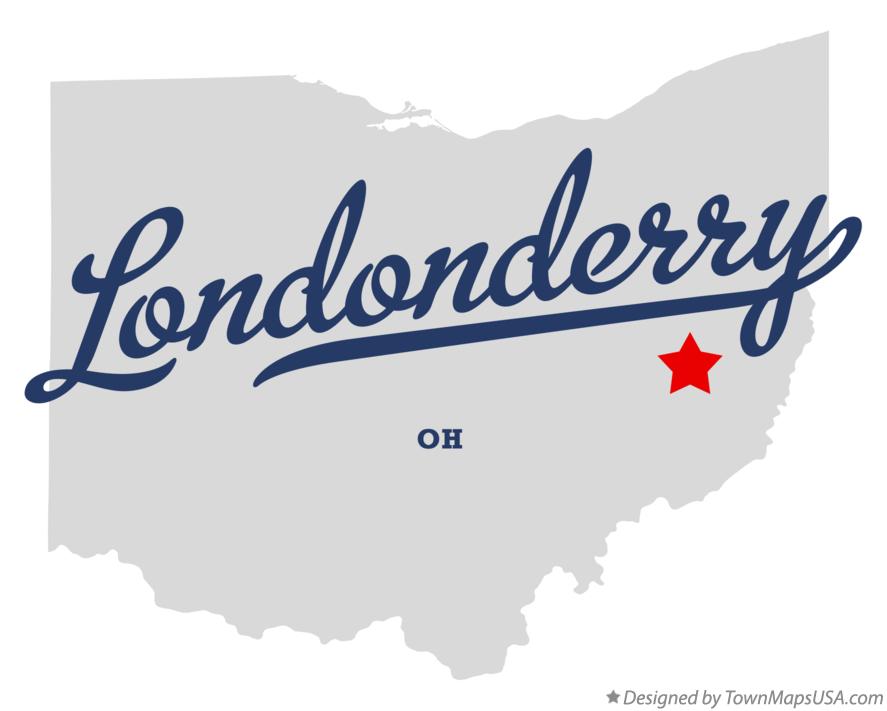 Map of Londonderry Ohio OH