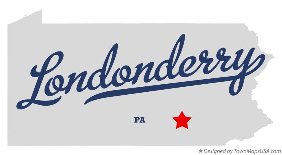 Map of Londonderry Pennsylvania PA