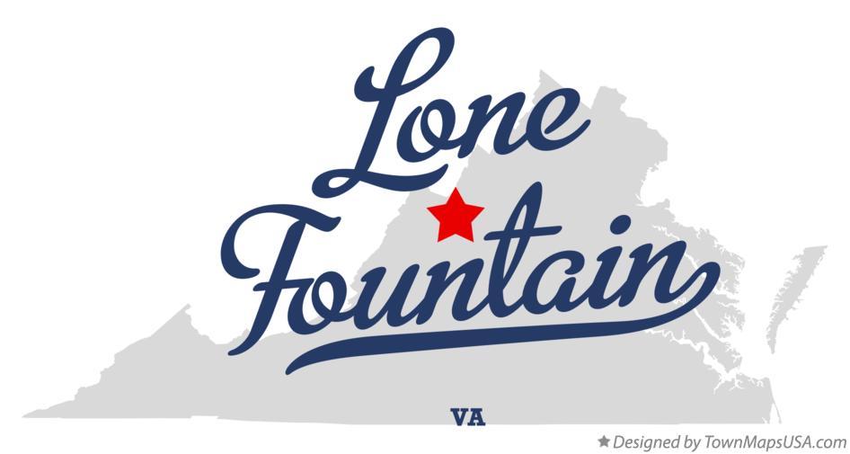Map of Lone Fountain Virginia VA