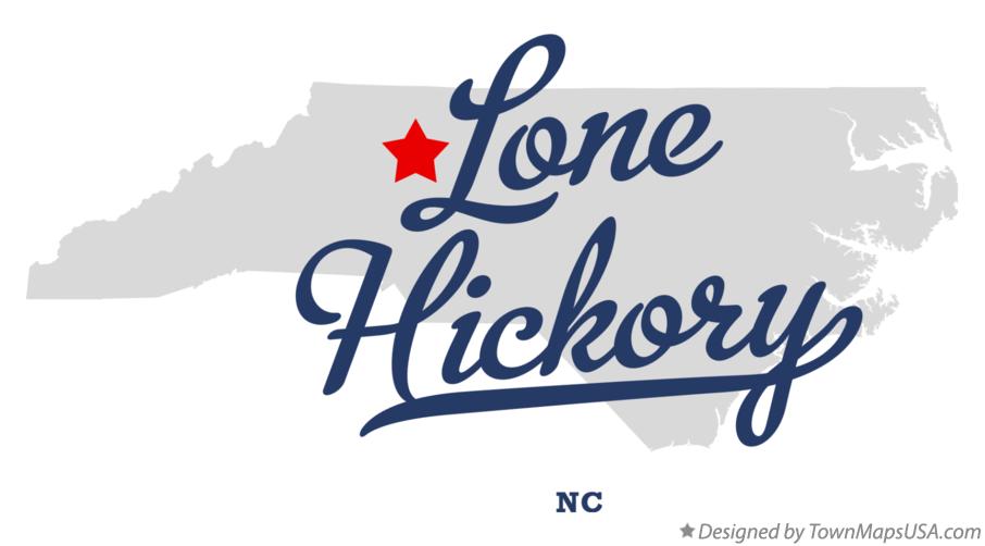 Map of Lone Hickory North Carolina NC