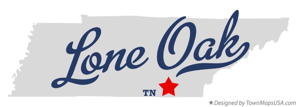 Map of Lone Oak Tennessee TN