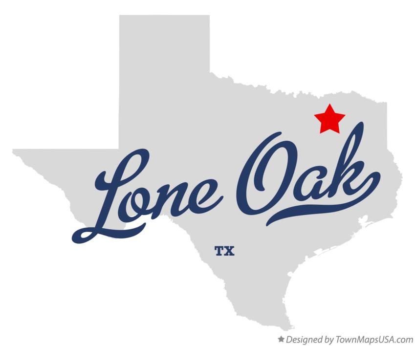 Map of Lone Oak Texas TX