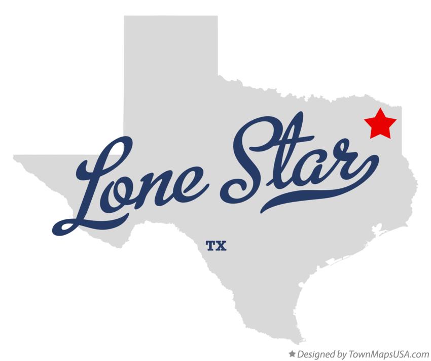 Map of Lone Star Texas TX