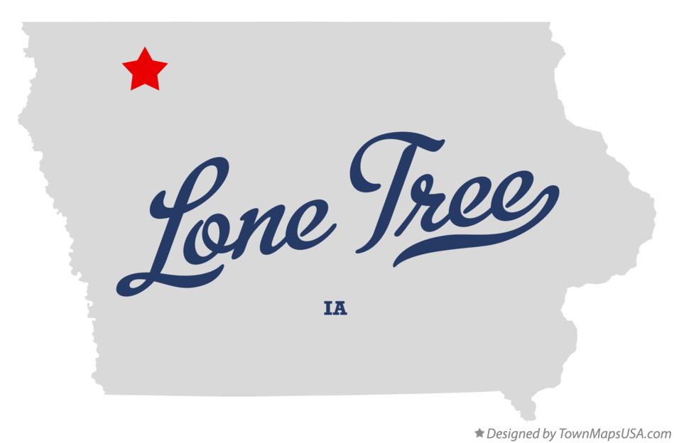 Map of Lone Tree Iowa IA
