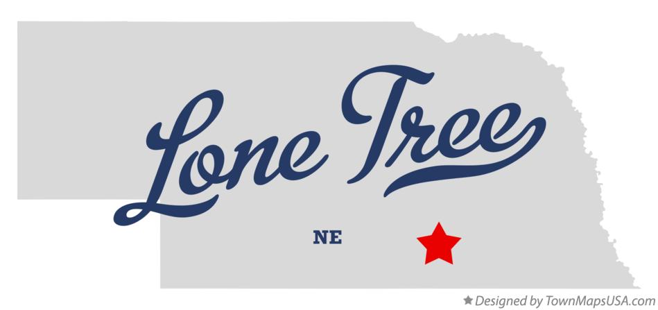 Map of Lone Tree Nebraska NE