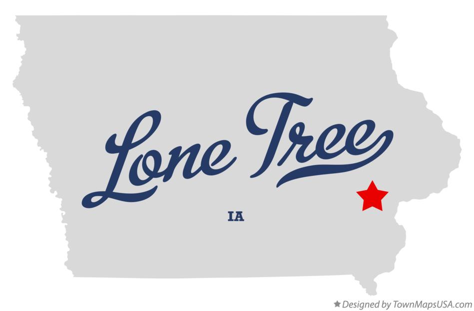 Map of Lone Tree Iowa IA