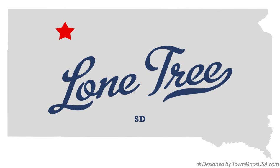 Map of Lone Tree South Dakota SD