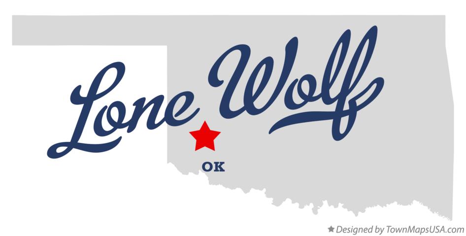Map of Lone Wolf Oklahoma OK