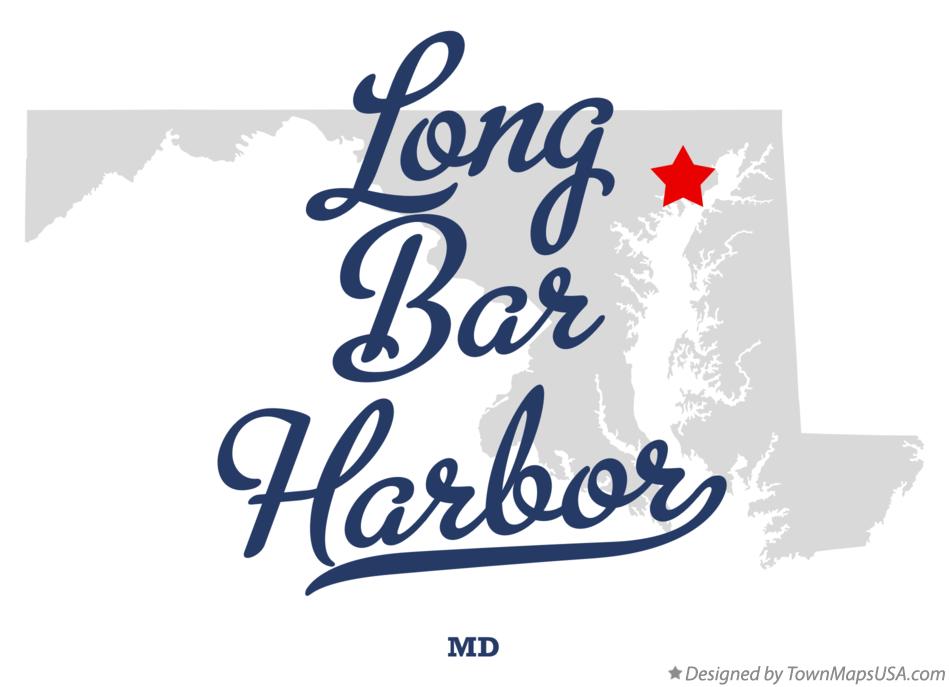 Map of Long Bar Harbor Maryland MD