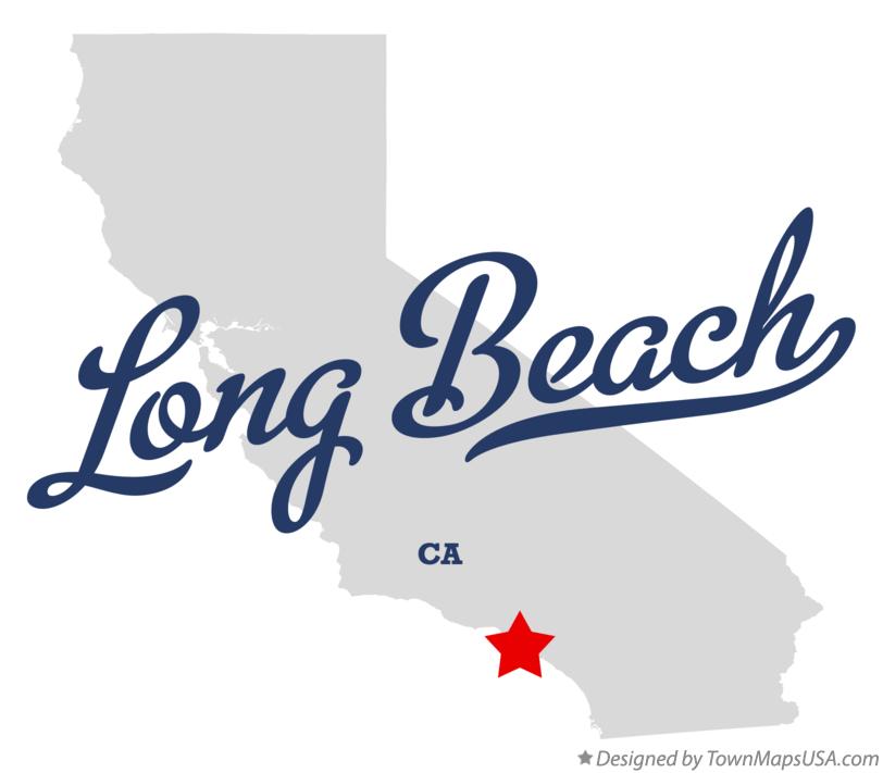 Map of Long Beach California CA