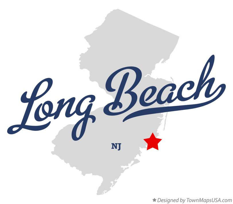 Map of Long Beach New Jersey NJ