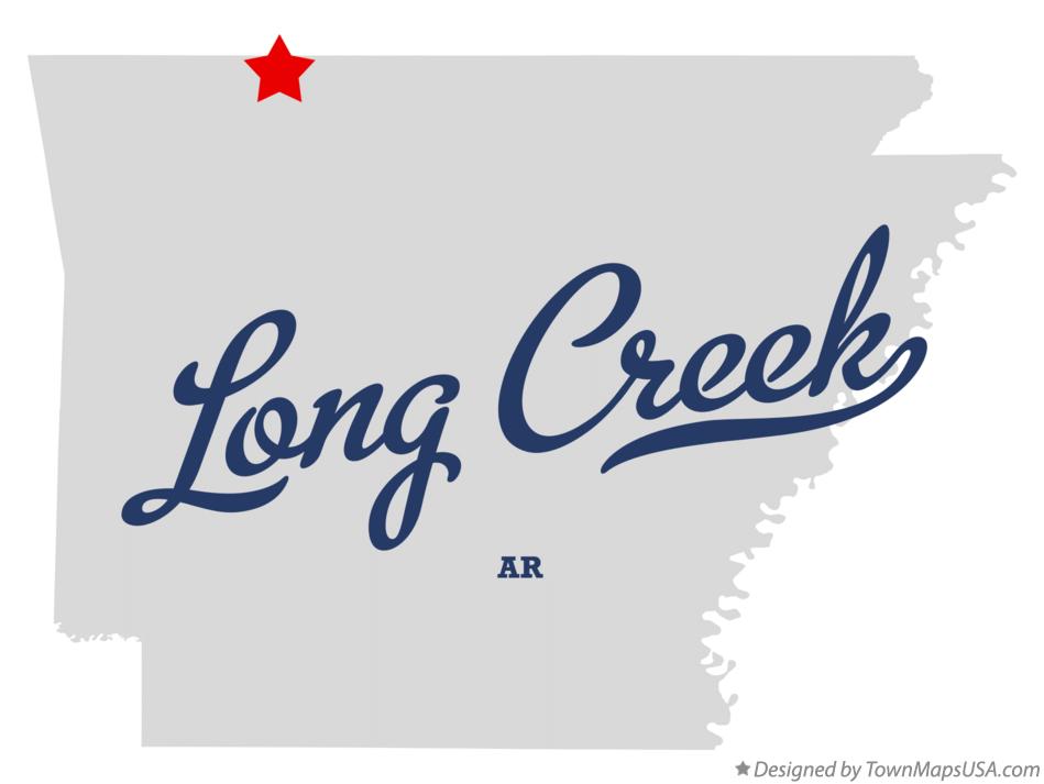 Map of Long Creek Arkansas AR