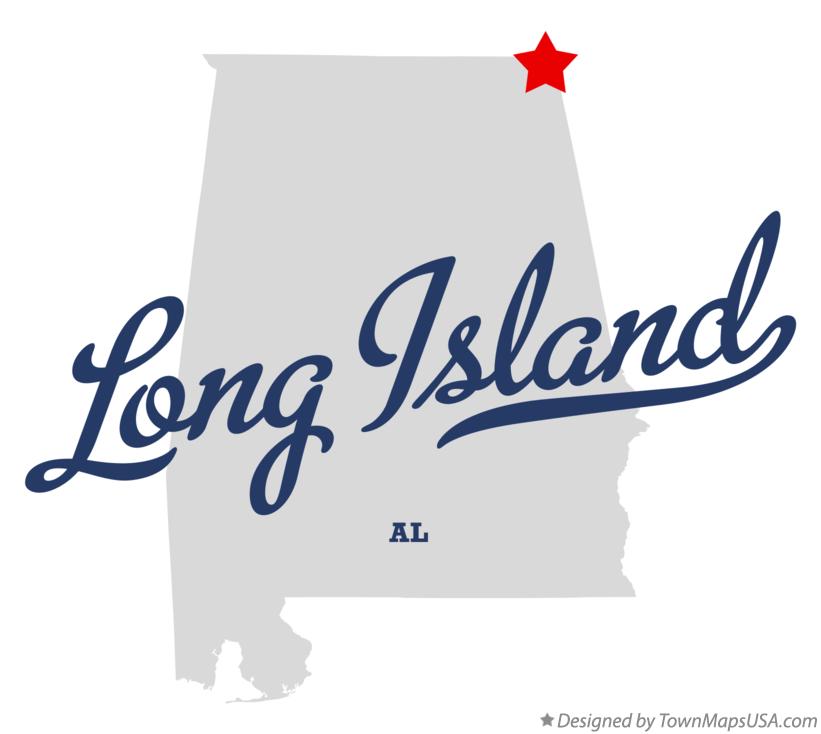 Map of Long Island Alabama AL