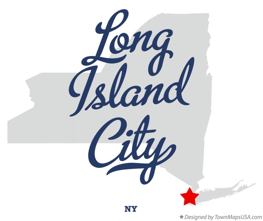Map of Long Island City New York NY