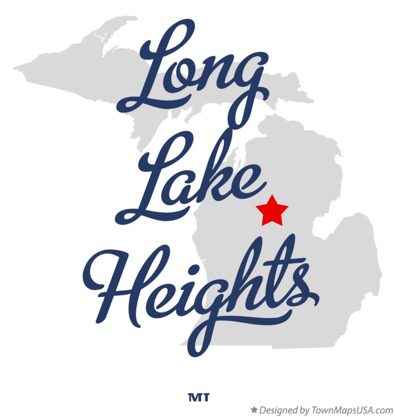 Map of Long Lake Heights Michigan MI