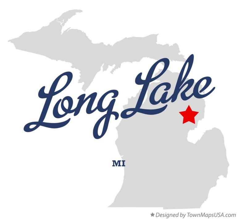 Map of Long Lake Michigan MI