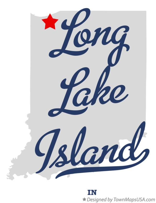 Map of Long Lake Island Indiana IN