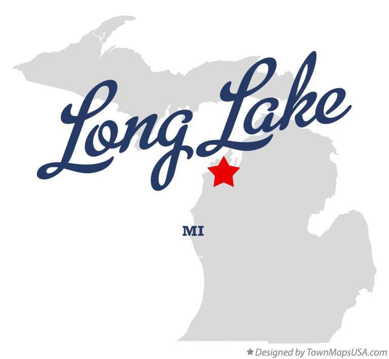 Map of Long Lake Michigan MI