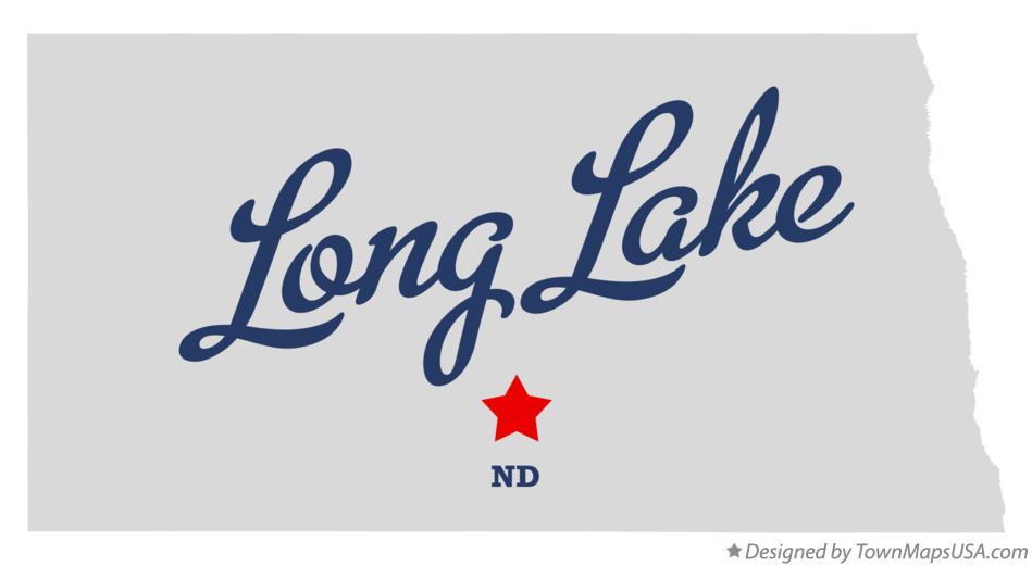 Map of Long Lake North Dakota ND