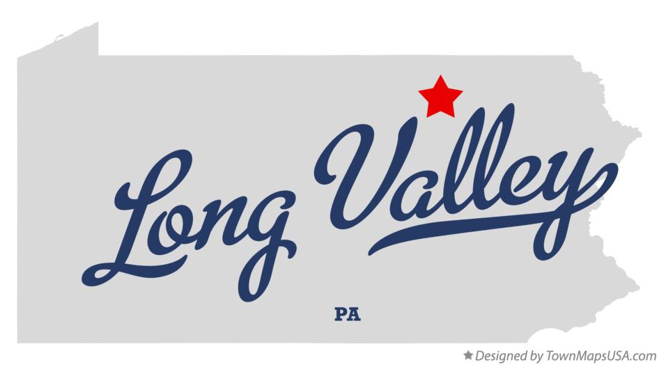 Map of Long Valley Pennsylvania PA