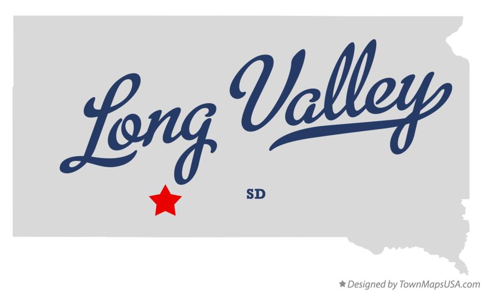 Map of Long Valley South Dakota SD