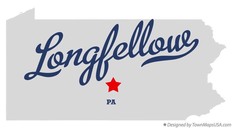 Map of Longfellow Pennsylvania PA