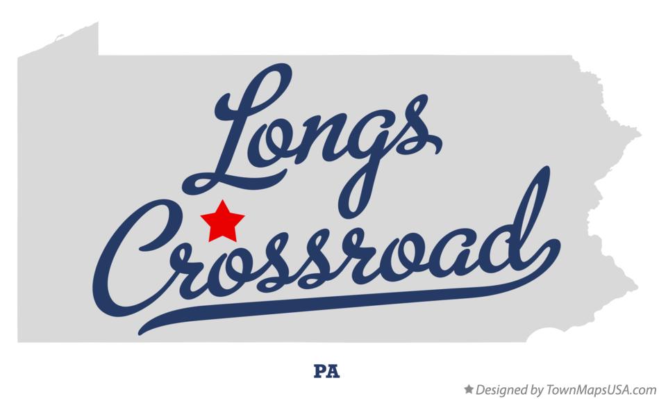 Map of Longs Crossroad Pennsylvania PA