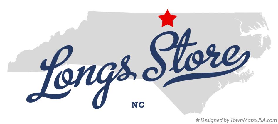 Map of Longs Store North Carolina NC