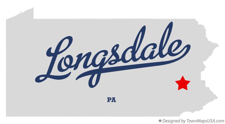 Map of Longsdale Pennsylvania PA