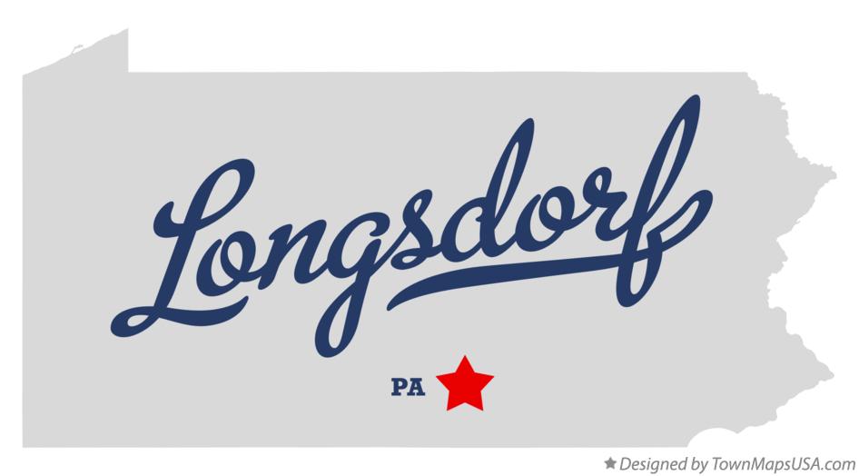 Map of Longsdorf Pennsylvania PA