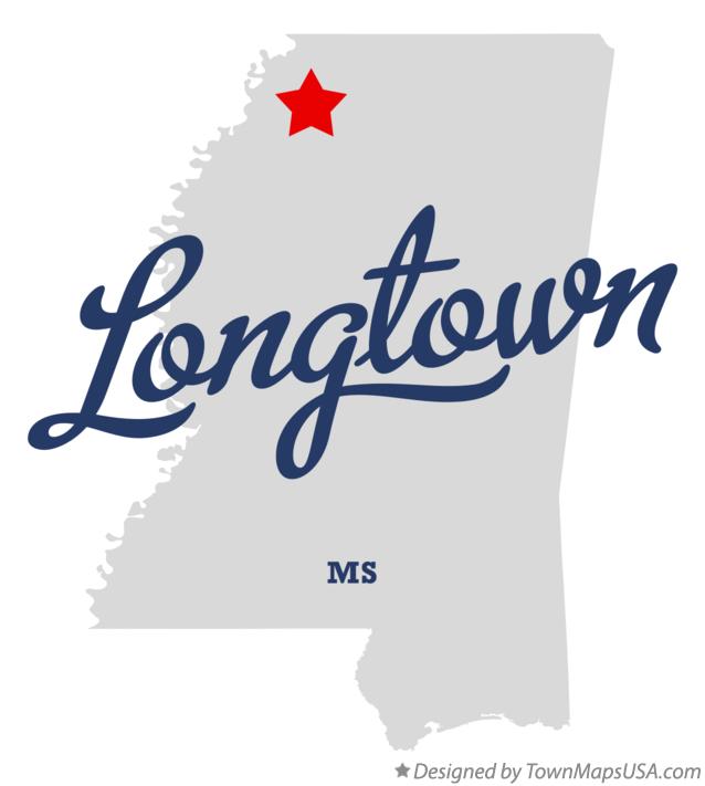 Map of Longtown Mississippi MS