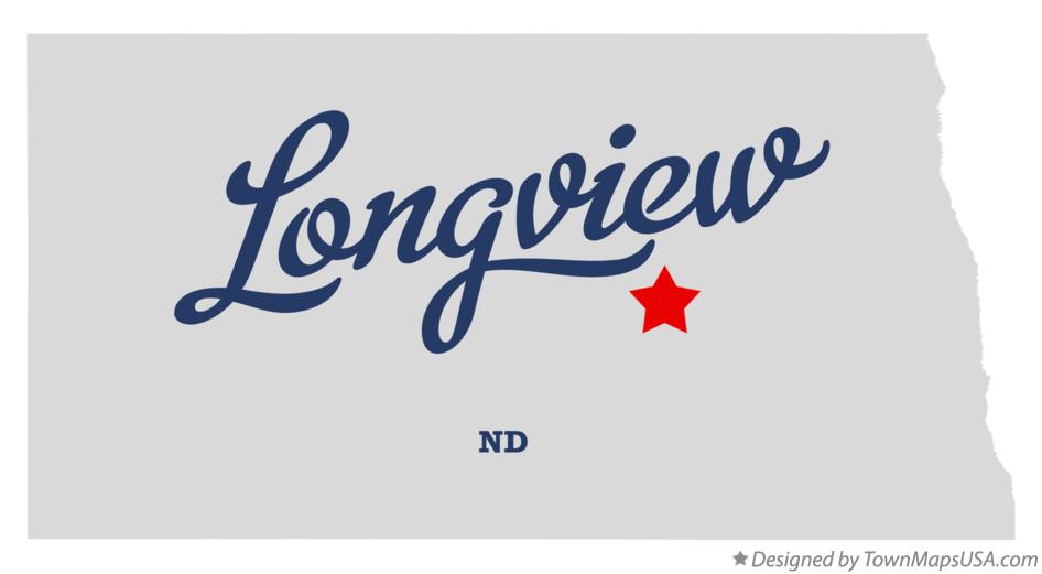 Map of Longview North Dakota ND