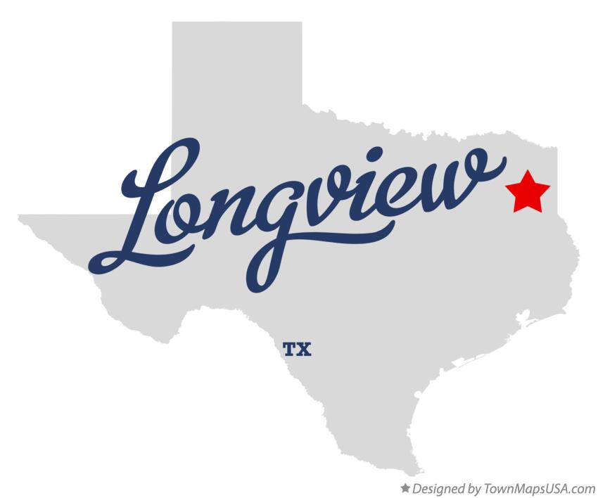 Map of Longview Texas TX