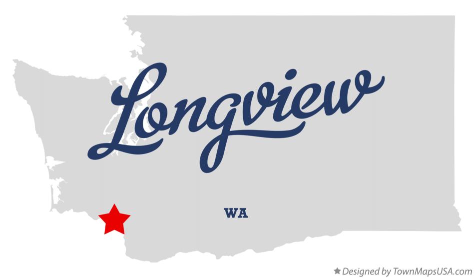 Map of Longview Washington WA