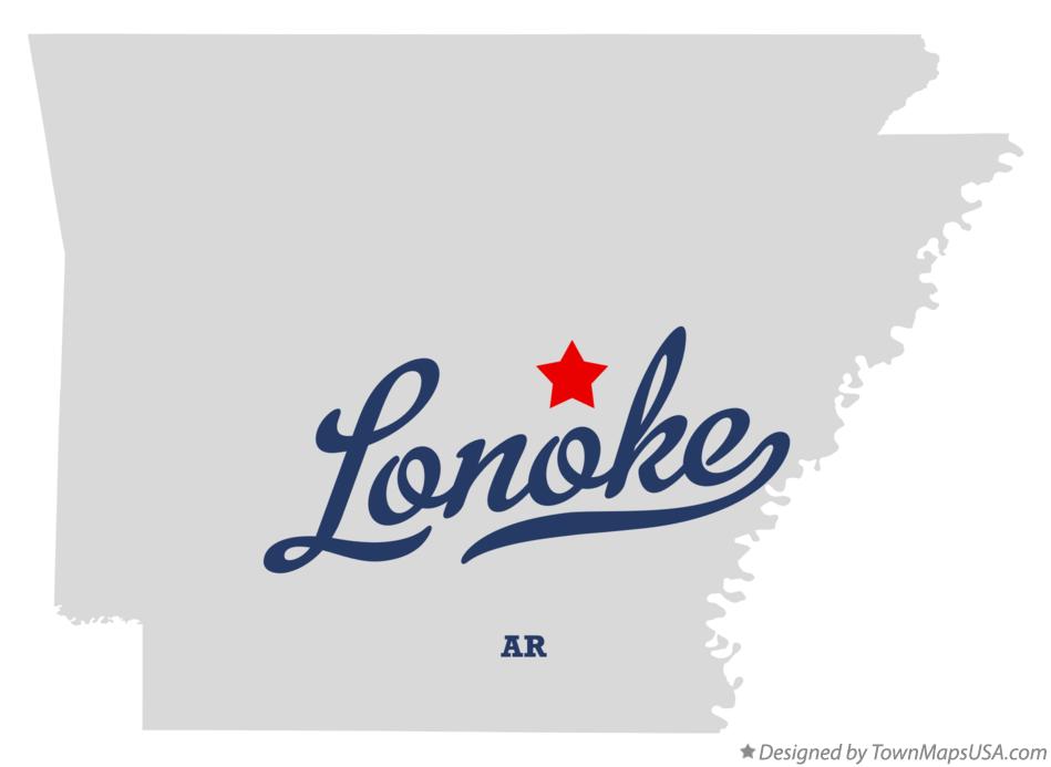 Map of Lonoke Arkansas AR