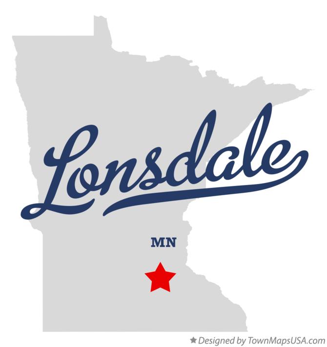 Map of Lonsdale Minnesota MN